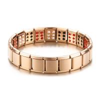 Stainless Steel Jewelry Bracelet 304 Stainless Steel Vacuum Ion Plating fashion jewelry & for man rose gold color 13mm Length Approx 8.66 Inch Sold By PC
