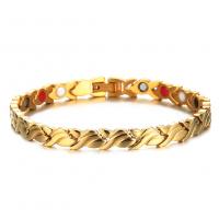 Bijoux bracelet en acier inoxydable, Acier inoxydable 304, bijoux de mode & unisexe, doré, 6mm, Longueur:Environ 7.87 pouce, Vendu par PC