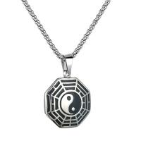Stainless Steel Jewelry Necklace, 304 Stainless Steel, fashion jewelry & Unisex, 32x37mm, Length:Approx 19.68 Inch, Sold By PC