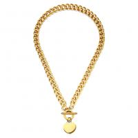 Edelstahl Schmuck Halskette, 304 Edelstahl, Herz, Modeschmuck & unisex, keine, 10mm,.17mm, Länge:ca. 17.72 ZollInch, verkauft von PC