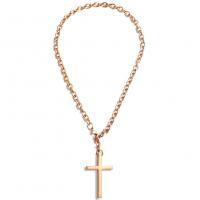 Stainless Steel Jewelry Necklace 316L Stainless Steel Cross fashion jewelry & Unisex 43mm Length Approx 17.72 Inch Sold By PC