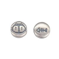 925 Sterling Silver Beads, DIY & matte, 9.60x4.50mm, Hole:Approx 2.2mm, Sold By Pair