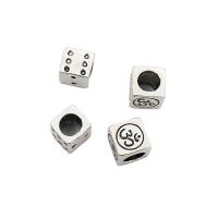Spacer Beads Jewelry, 925 Sterling Silver, Square, vintage & DIY & different styles for choice, Hole:Approx 4.3mm, Sold By PC