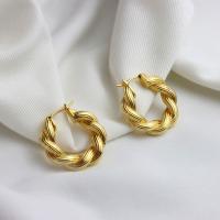 Brass Huggie Hoop Earring 18K gold plated fashion jewelry & for woman nickel lead & cadmium free 25mm Sold By Pair