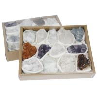 حجر طبيعي كوارتز الكتلة, الألوان المختلطة, 6-9cm, تباع بواسطة تعيين