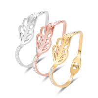 Acier titane bracelet ordinaire, bijoux de mode & unisexe & avec strass, plus de couleurs à choisir, 60x18x48mm, Vendu par PC