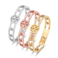 Partículas de aço pulseira comum, joias de moda & para mulher & com strass & vazio, Mais cores pare escolha, 58x14x48mm, vendido por PC