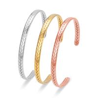 Titanium Stål Cuff Bangle, mode smykker & Unisex, flere farver til valg, 60x4mm, Solgt af PC