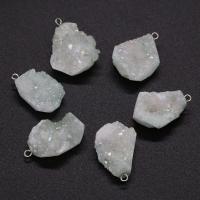 Pendentif en agate de quartz glacé, agate quartz de glace, Irrégulière, unisexe, 20x25-23x30mm, Vendu par PC