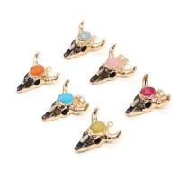 Gemstone Pendants Jewelry Ox Bone with Gemstone & Brass gold color plated Unisex Sold By PC