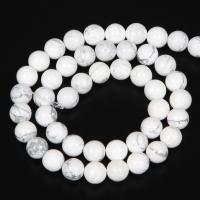 magnesite perla, Cerchio, DIY & formato differente per scelta & stili diversi per la scelta, bianco, Venduto per Appross. 14.96 pollice filo