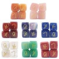 Gemstone Decoration, Square, 4 pieces & different materials for choice, more colors for choice, 13mm-18mm, 4PCs/Set, Sold By Set