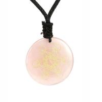 Gemstone Pendants Jewelry Round painted & Unisex 30mm Sold By PC