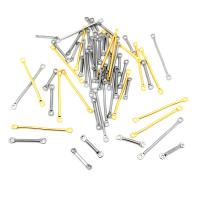 304 Stainless Steel Connector Stick Galvanic plating fashion jewelry & polished & DIY & Unisex  Sold By Bag