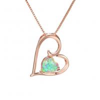Zinc Alloy smykker halskæde, Heart, mode smykker & poleret & for kvinde, rosa guld farve, 19mm, Længde 48 cm, Solgt af PC