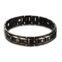 Stainless Steel Jewelry Bracelet, 304 Stainless Steel, Vacuum Ion Plating, fashion jewelry & Unisex, 12mm, Length:Approx 8.27 Inch, Sold By PC