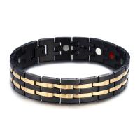 Stainless Steel Jewelry Bracelet 304 Stainless Steel Vacuum Ion Plating fashion jewelry & Unisex 15mm Length Approx 8.66 Inch Sold By PC