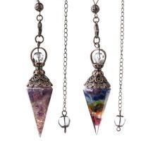 Brass Pendulum with Gemstone Conical nickel lead & cadmium free Length Approx 7.09 Inch Sold By PC