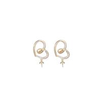 Brass Earring Drop Component, 14K gold-filled, DIY & different styles for choice & micro pave cubic zirconia, more colors for choice, nickel, lead & cadmium free, 2Pairs/Lot, Sold By Lot