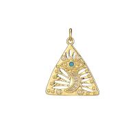 Cubic Zirconia Micro Pave Brass Pendant 14K gold-filled DIY & micro pave cubic zirconia & enamel nickel lead & cadmium free Sold By Lot