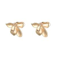 Cubic Zirconia Micro Pave Brass Earring Bowknot 14K gold-filled fashion jewelry & micro pave cubic zirconia & for woman golden nickel lead & cadmium free Sold By Lot