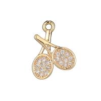 Cubic Zirconia Micro Pave Brass Pendant 14K gold-filled DIY & micro pave cubic zirconia nickel lead & cadmium free Sold By Lot