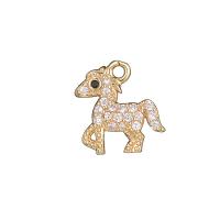 Cubic Zirconia Micro Pave Brass Pendant, Animal, 14K gold-filled, DIY & different styles for choice & micro pave cubic zirconia, more colors for choice, nickel, lead & cadmium free, 2PCs/Lot, Sold By Lot