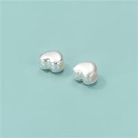 925 Sterling Silver Beads, Heart, DIY & different styles for choice, silver color, 7.50x7mm, Hole:Approx 2mm, Sold By PC