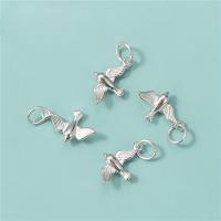 925 Sterling Silver Pendant, swallow, DIY, silver color, 9x14.50mm, Hole:Approx 4mm, Sold By PC