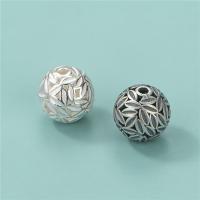 Perles en argent sterling 925, Rond, DIY & creux, plus de couleurs à choisir, 10mm, Trou:Environ 1.9mm, Vendu par PC
