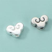 925 Sterling Silver Beads, Cloud, DIY, more colors for choice, 8x5.60mm, Hole:Approx 1.6mm, Sold By PC