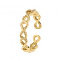 Brass Cuff Finger Ring, gold color plated, Adjustable & different styles for choice & for woman & hollow, Sold By PC