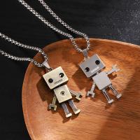 Tibetan Style Jewelry Necklace, Robot, fashion jewelry & Unisex, more colors for choice, nickel, lead & cadmium free, 45mm, Length:Approx 27.56 Inch, Sold By PC