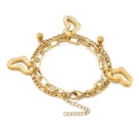 Stainless Steel Jewelry Bracelet 304 Stainless Steel 304 stainless steel lobster clasp for woman Length 19.5 cm Sold By PC