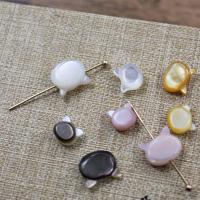 Perles naturelles de coquillage d'eau douce , coquille, chat, gravé, DIY, plus de couleurs à choisir, 20PC/sac, Vendu par sac