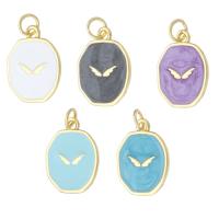 Brass Pendant, gold color plated, fashion jewelry & for woman & enamel, more colors for choice, 13.50x17.50x2mm, Hole:Approx 3mm, 10PCs/Lot, Sold By Lot