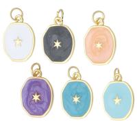 Brass Pendant, gold color plated, fashion jewelry & for woman & enamel, more colors for choice, 13.50x18x2mm, Hole:Approx 3mm, 10PCs/Lot, Sold By Lot