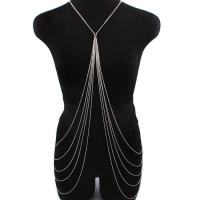 Body Chain Sieraden, Gelegeerd staal, mode sieraden & voor vrouw, meer kleuren voor de keuze, 50+54+59+63+10cm, Verkocht door Stel