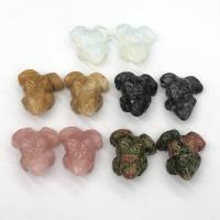 Natural Stone Decoration, Toad, Carved, different materials for choice, more colors for choice, 38mm, Sold By PC