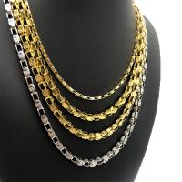 Stainless Steel Chain Necklace 304 Stainless Steel Vacuum Ion Plating Unisex Sold By PC