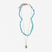 Multi Layer Necklace, Tibetan Style, with Turquoise & Plastic Pearl, with 5cm extender chain, plated, three layers & Double Layer & for woman, more colors for choice, nickel, lead & cadmium free, Length:Approx 40 cm, Approx 50 cm, Sold By PC