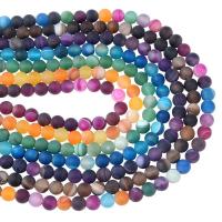 Natürliche Streifen Achat Perlen, rund, DIY & verschiedene Größen vorhanden & verschiedene Stile für Wahl, keine, verkauft per ca. 14.96 ZollInch Strang