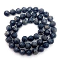 Natural Labradorite Beads, Round, DIY & different size for choice, black, Sold Per Approx 14.96 Inch Strand