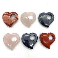 Gemstone Pendants Jewelry, Heart, DIY & different materials for choice, more colors for choice, 30x30mm, Sold By PC