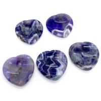 Amethyst Thumb Worry Stone, Heart, Massage, purple, 40x40x6mm, Sold By PC
