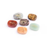 Gemstone Decoration, Ellipse, stoving varnish, different materials for choice, more colors for choice, 20x25mm, Sold By PC