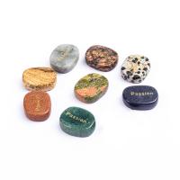 misto de pedras semi-preciosas enfeites, elipse, materiais diferentes para a escolha, Mais cores pare escolha, 20x25mm, vendido por PC