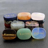 Gemstone Decoration, Ellipse, stoving varnish, different materials for choice, more colors for choice, 20x25mm, Sold By PC