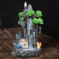 Backflow Incense Burner, Resin, handmade, for home and office & durable & different styles for choice, Sold By PC