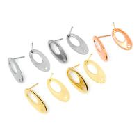 304 Stainless Steel Earring Drop Component, Galvanic plating, polished & DIY & Unisex, more colors for choice, 18.50x9.50mm, Hole:Approx 1.7mm, 100PCs/Bag, Sold By Bag